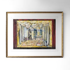 Original Opera Set Design Vintage Watercolour Painting By Ekaterina Mikhailovsky