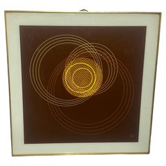 Vintage  Original Optical Art by Ernst Lurker "Effentricity"