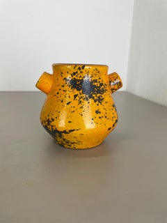 Original Orange Ceramic Studio Pottery Vase by Marei Ceramics, Germany 1970s