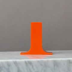 Vaso originale arancione 'Lampedusa' di Enzo Mari per Danese Milano. Italia, anni '60