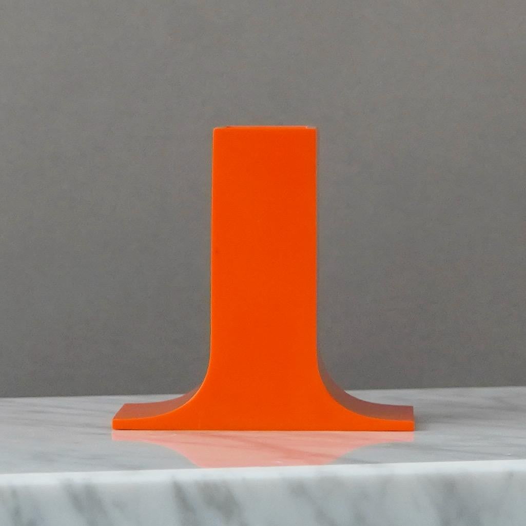 20th Century Original Orange 'Lampedusa' Vase by Enzo Mari for Danese Milano. Italy, 1960s For Sale
