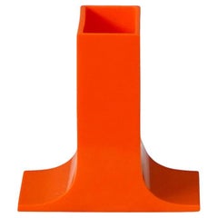 Original Orange 'Lampedusa' Vase by Enzo Mari for Danese Milano. Italy, 1960s