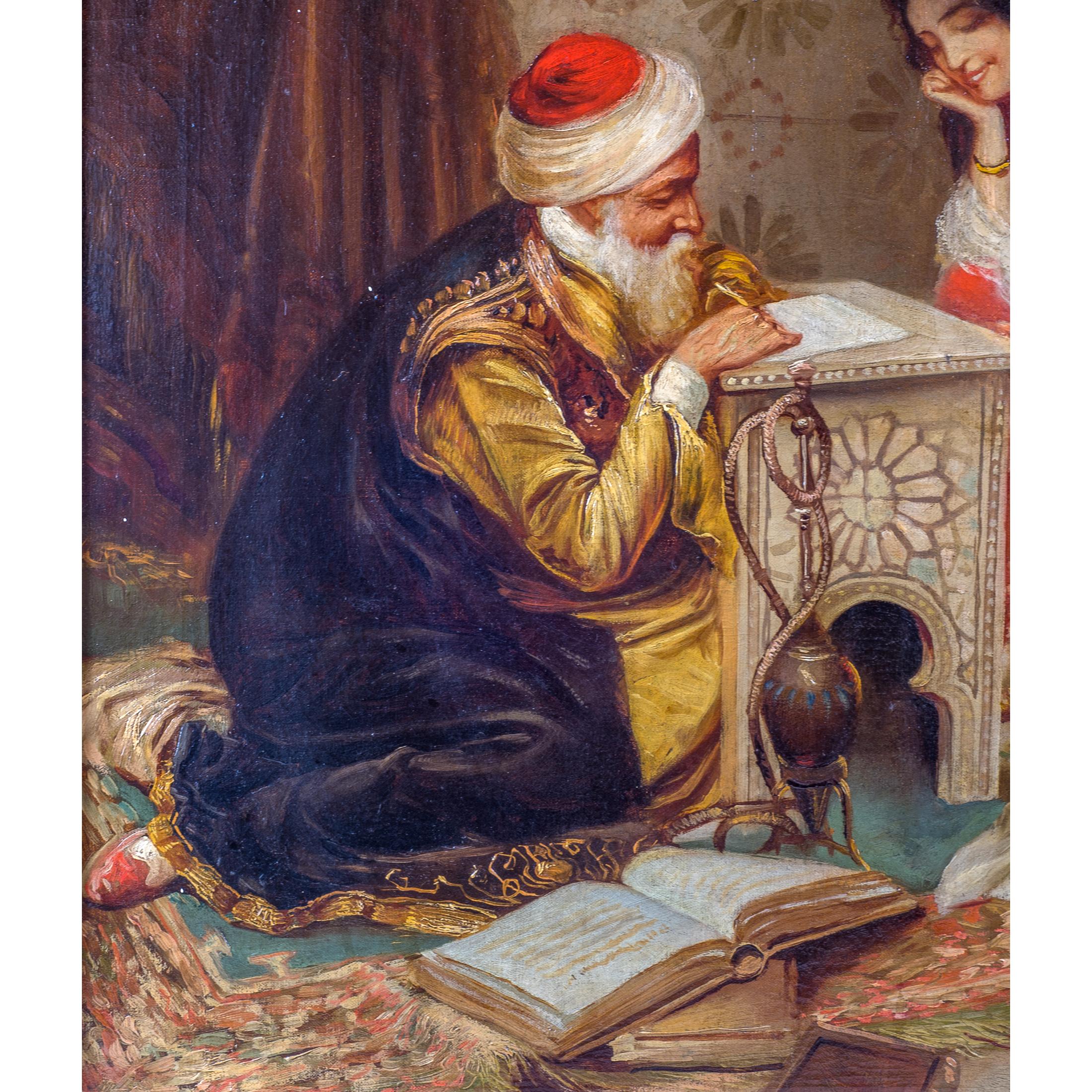 Italian Original Orientalist Painting by Amedeo Simonetti, Signed, circa 19th Century For Sale