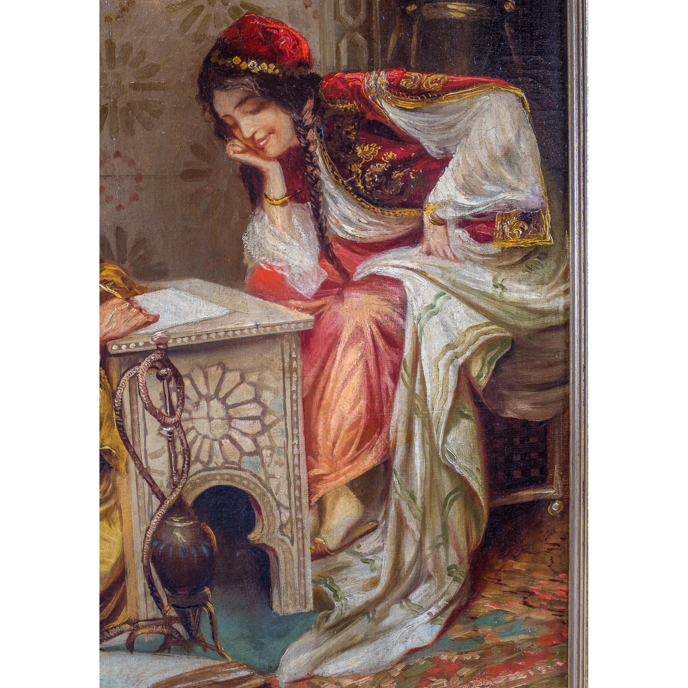 Painted Original Orientalist Painting by Amedeo Simonetti, Signed, circa 19th Century For Sale