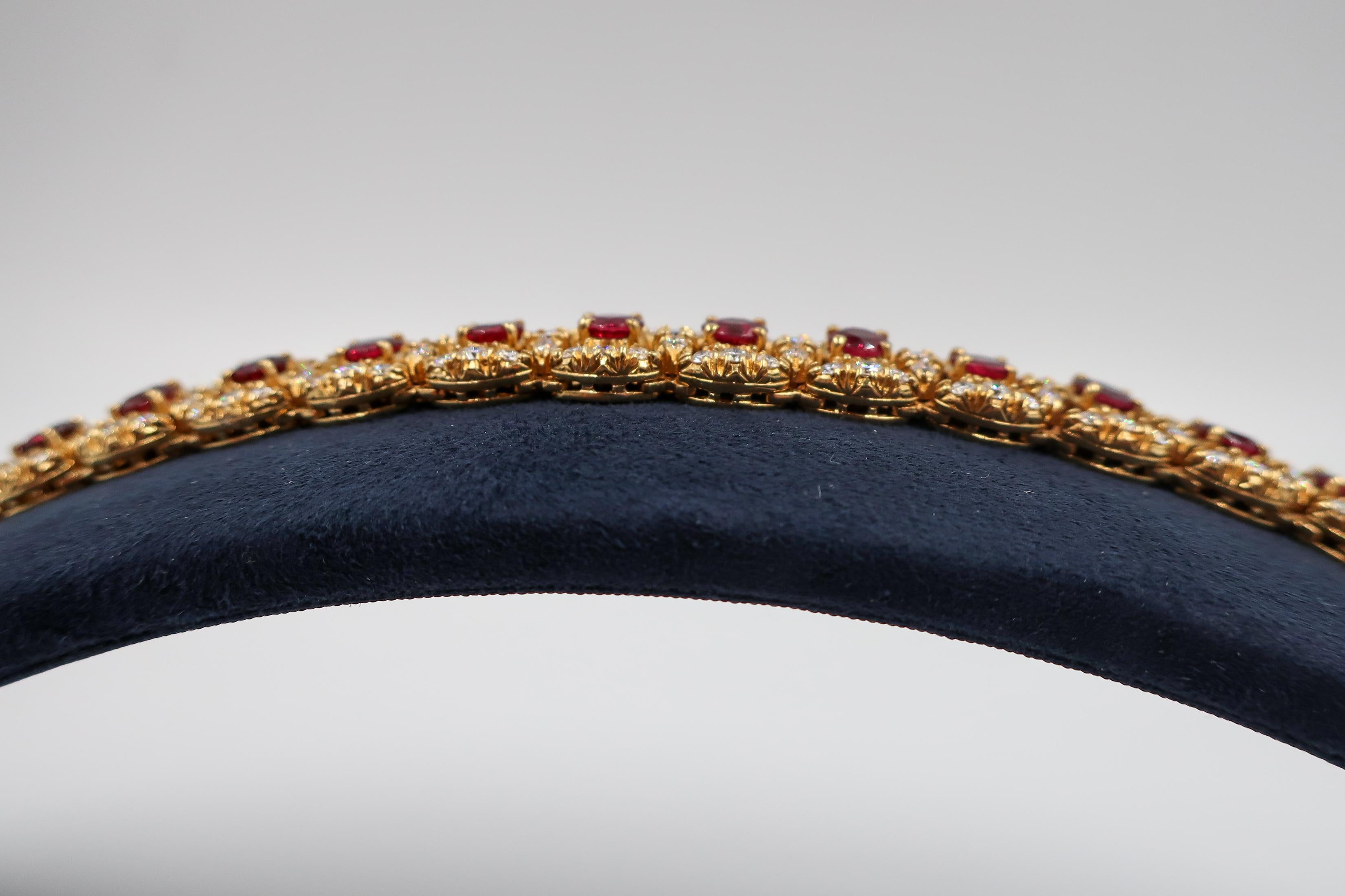 Bracciale originale Oscar Heyman con rubini e diamanti in vendita 2