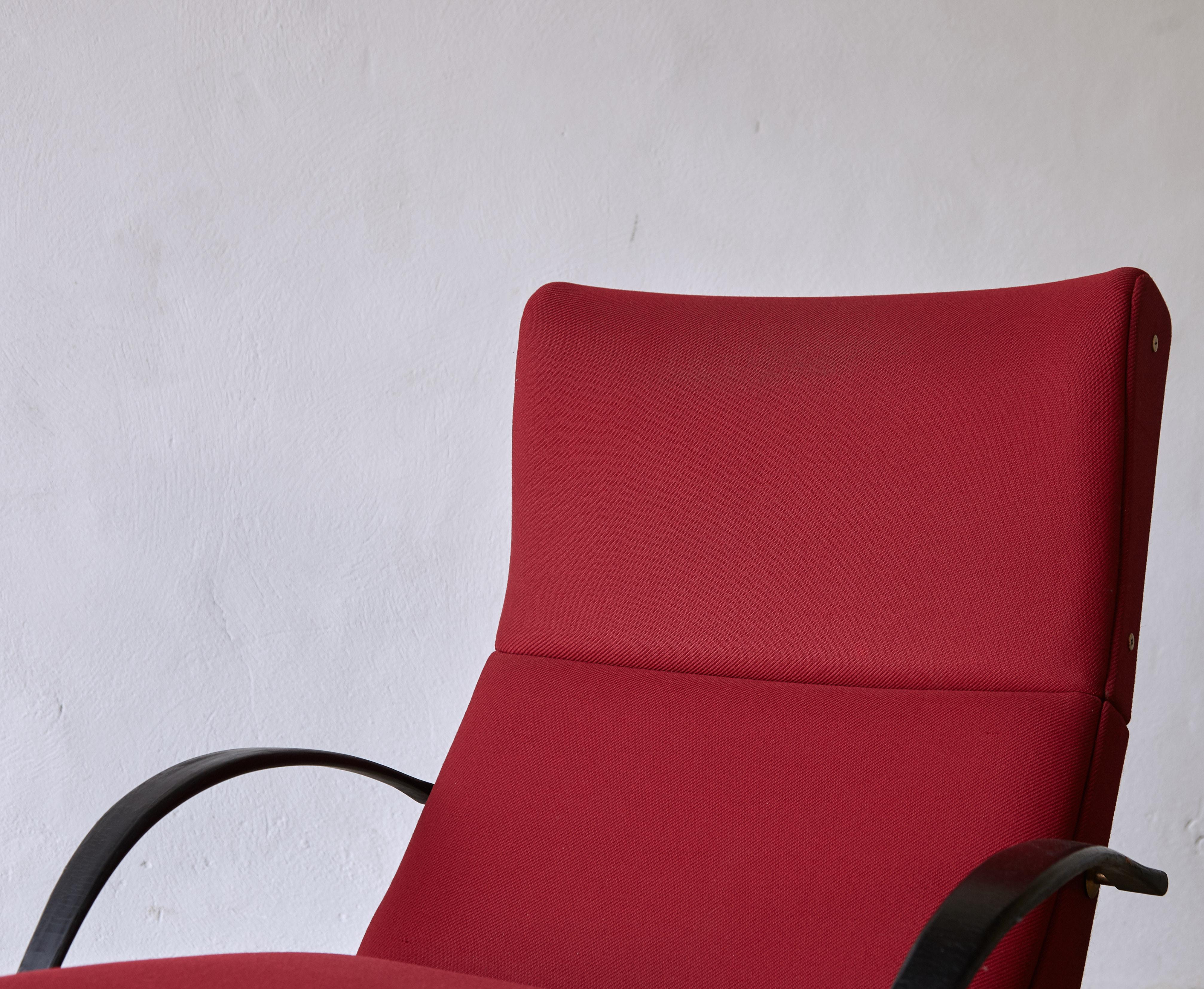 Original Osvaldo Borsani P40 Reclining Chair, Tecno, Italy, 1950s/60s For Sale 4