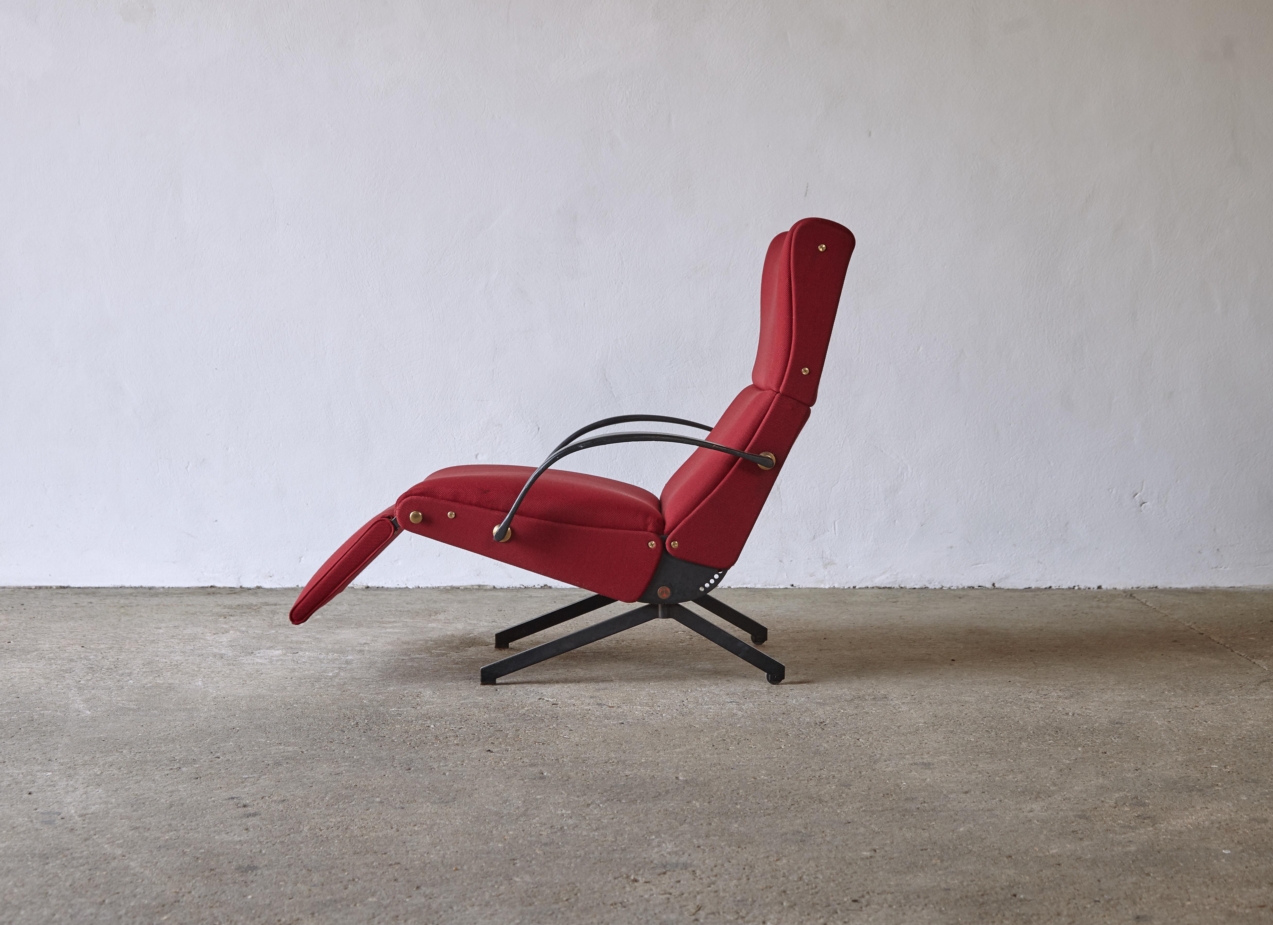 Mid-Century Modern Original Osvaldo Borsani P40 Reclining Chair, Tecno, Italy, 1950s/60s For Sale