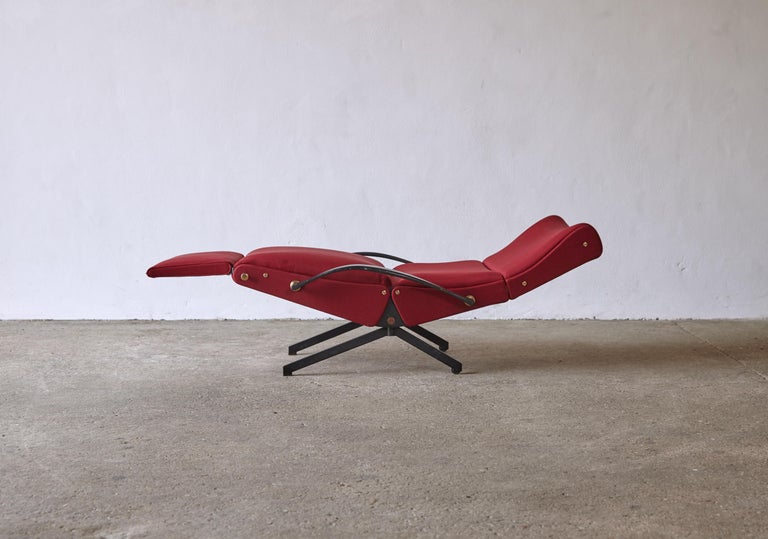 Original Osvaldo Borsani P40 Reclining Chair, Tecno, Italy, 1950s/60s In Good Condition For Sale In London, GB