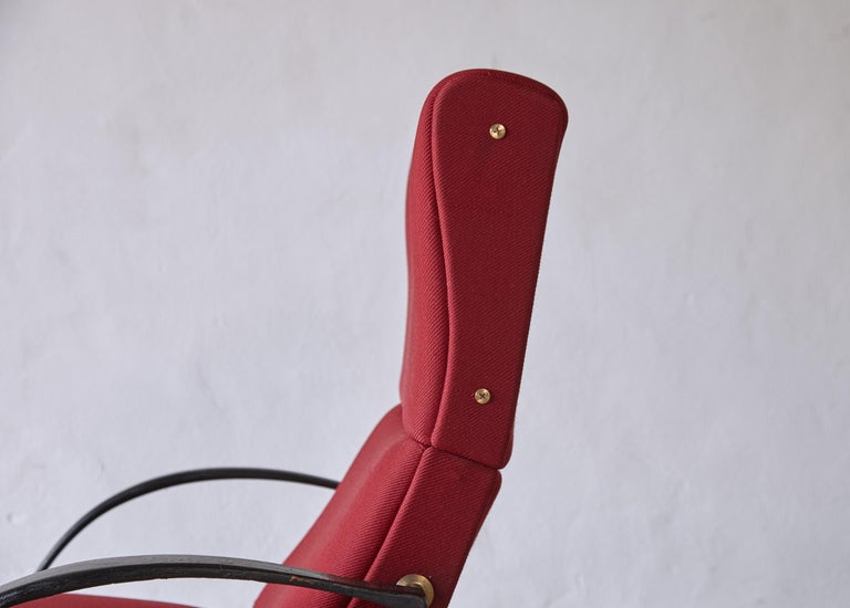 Brass Original Osvaldo Borsani P40 Reclining Chair, Tecno, Italy, 1950s/60s For Sale