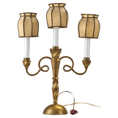 Original Otto Prutscher, Drei-Licht-Tischlampe, Modell 6051
