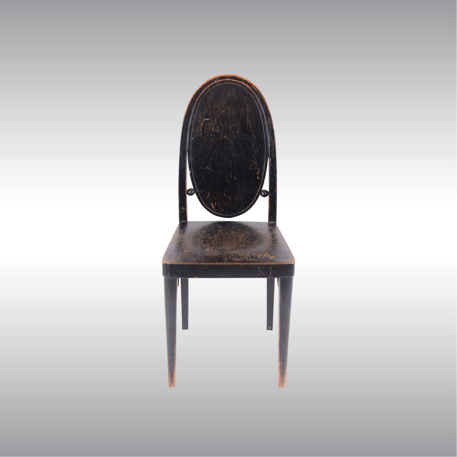 Hand-Crafted Original Otto Prutscher & Gebrueder Thonet Vienna Jugendstil Chair, 20th Century For Sale