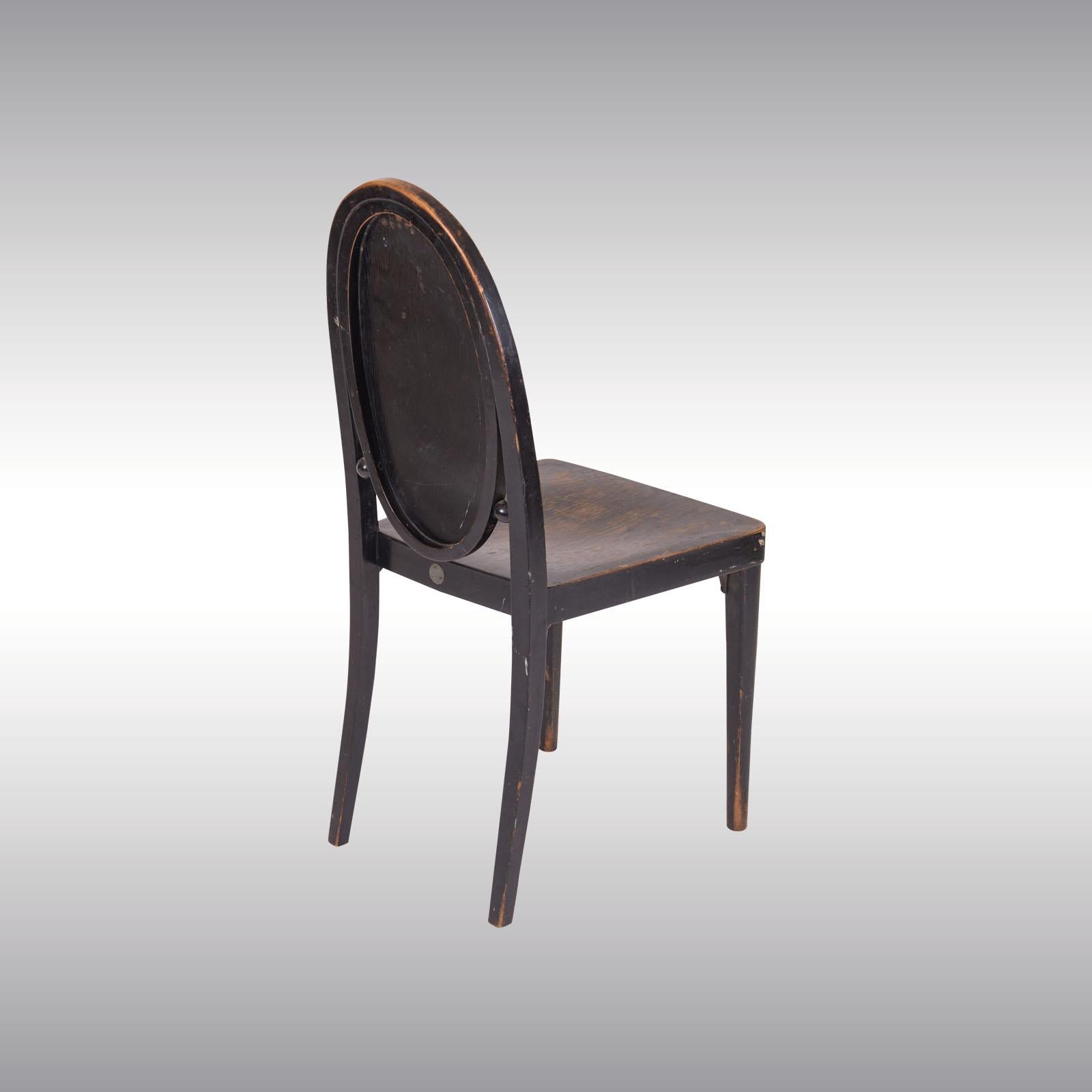 Hardwood Original Otto Prutscher & Gebrueder Thonet Vienna Jugendstil Chair, 20th Century For Sale