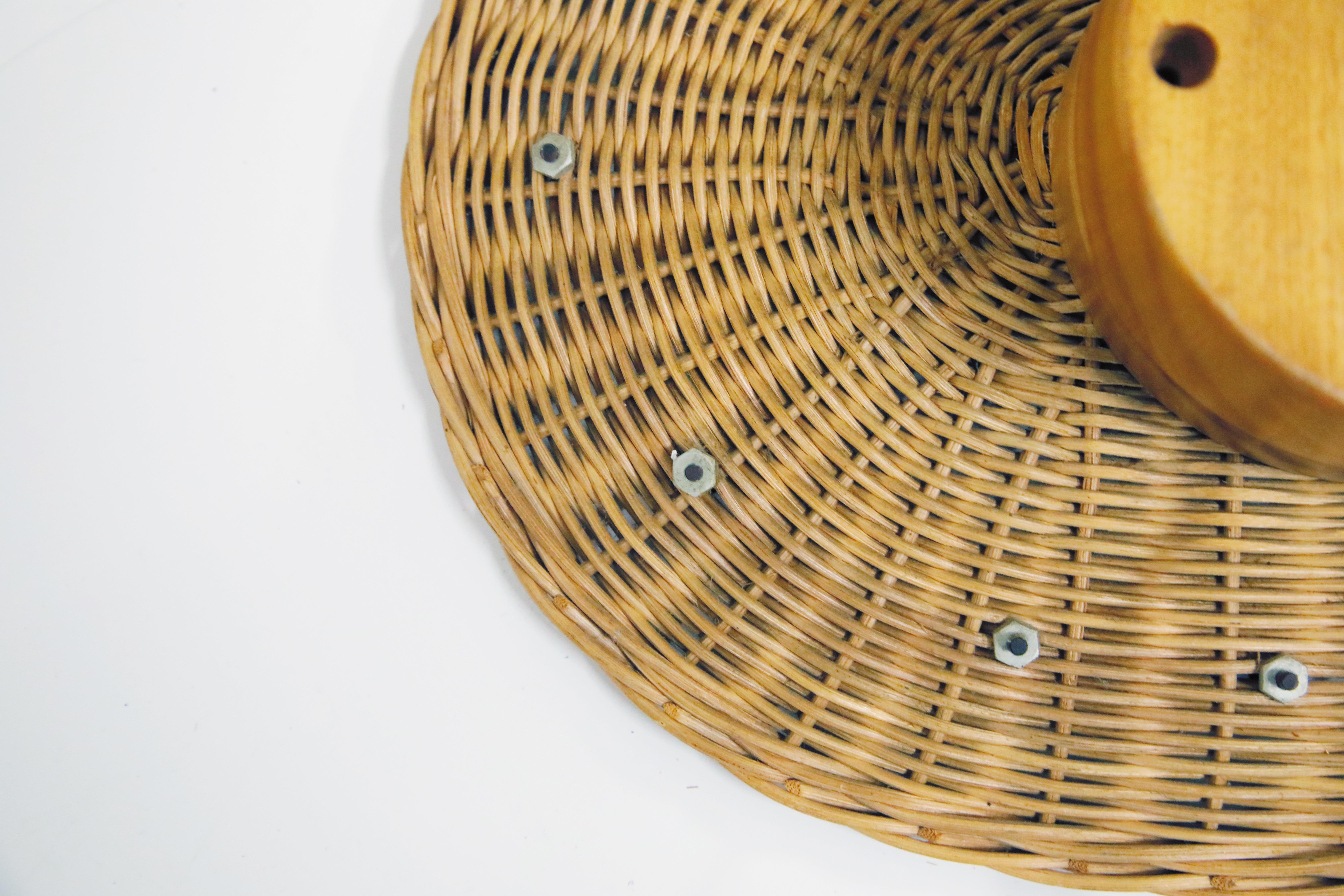 Original Oval Rattan 'Basket Clock' by George Nelson for Howard Miller, 1950s 7