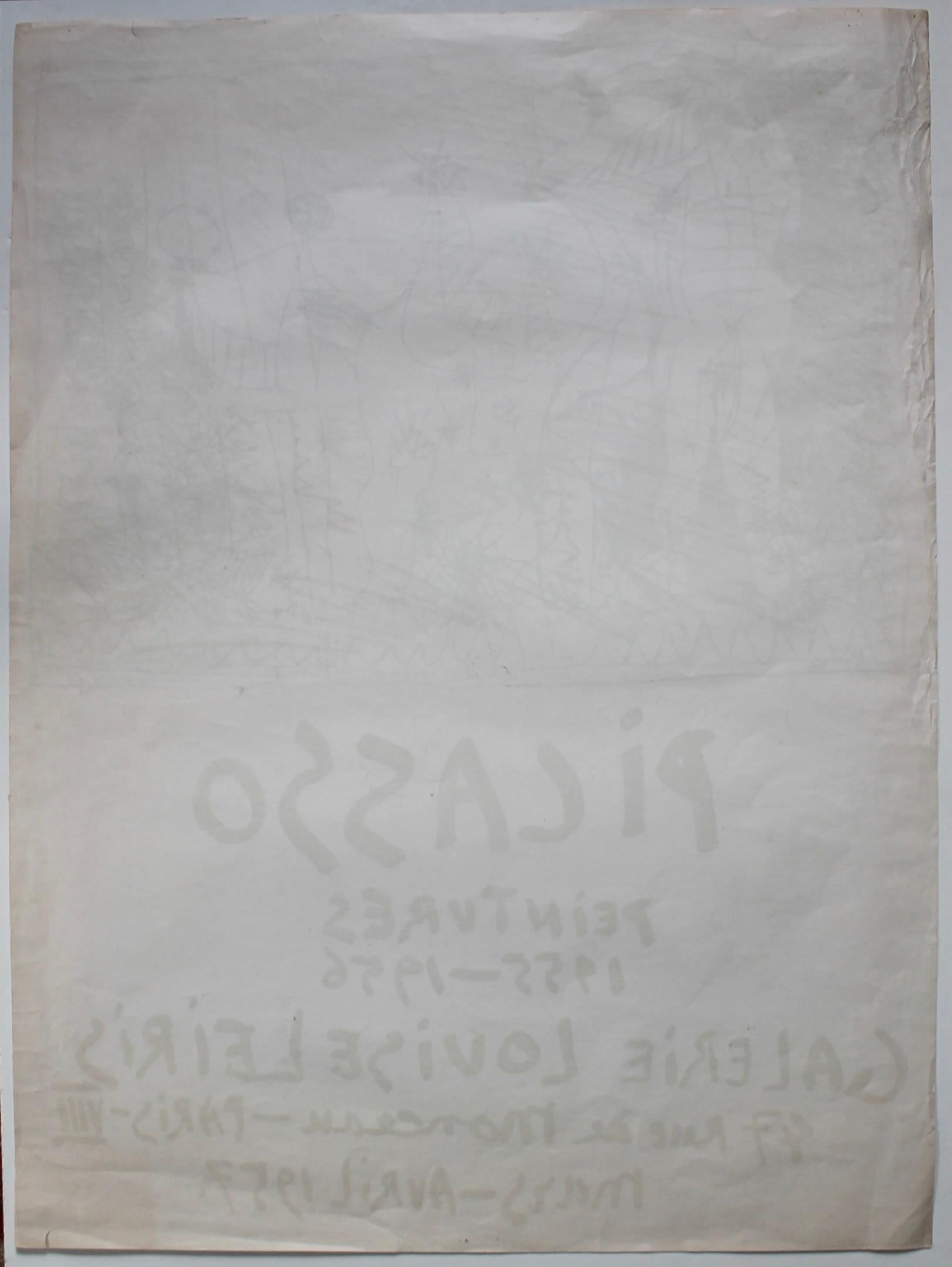 Original Pablo Picasso Poster, 1957, Galerie Louise Leiris For Sale 2