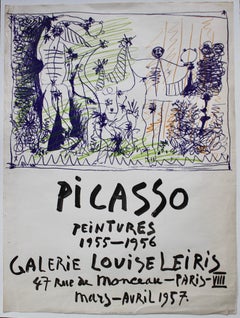 Original Pablo Picasso Poster, 1957, Galerie Louise Leiris