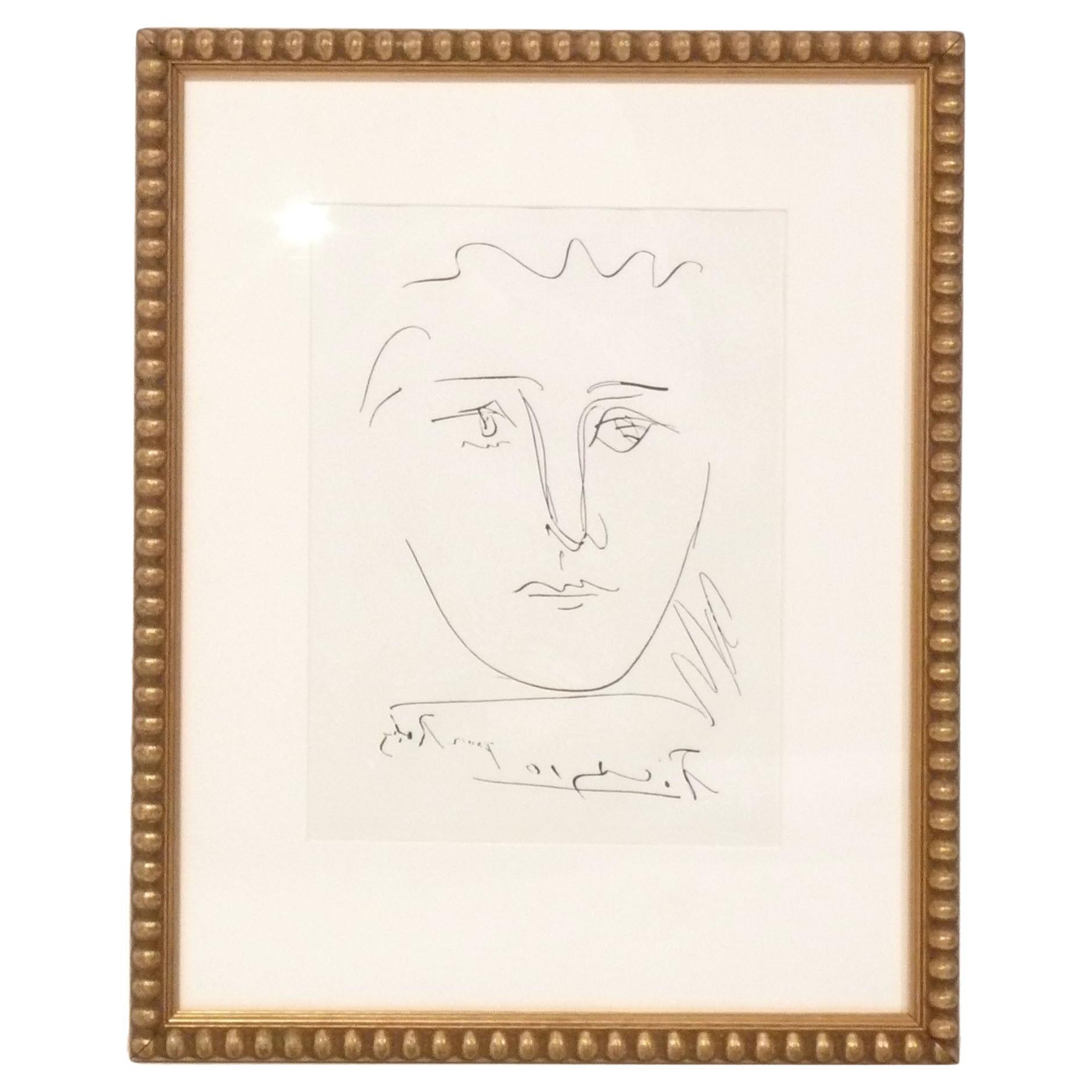 Original Pablo Picasso "Pour Robie" Etching with Certificate of Authenticity