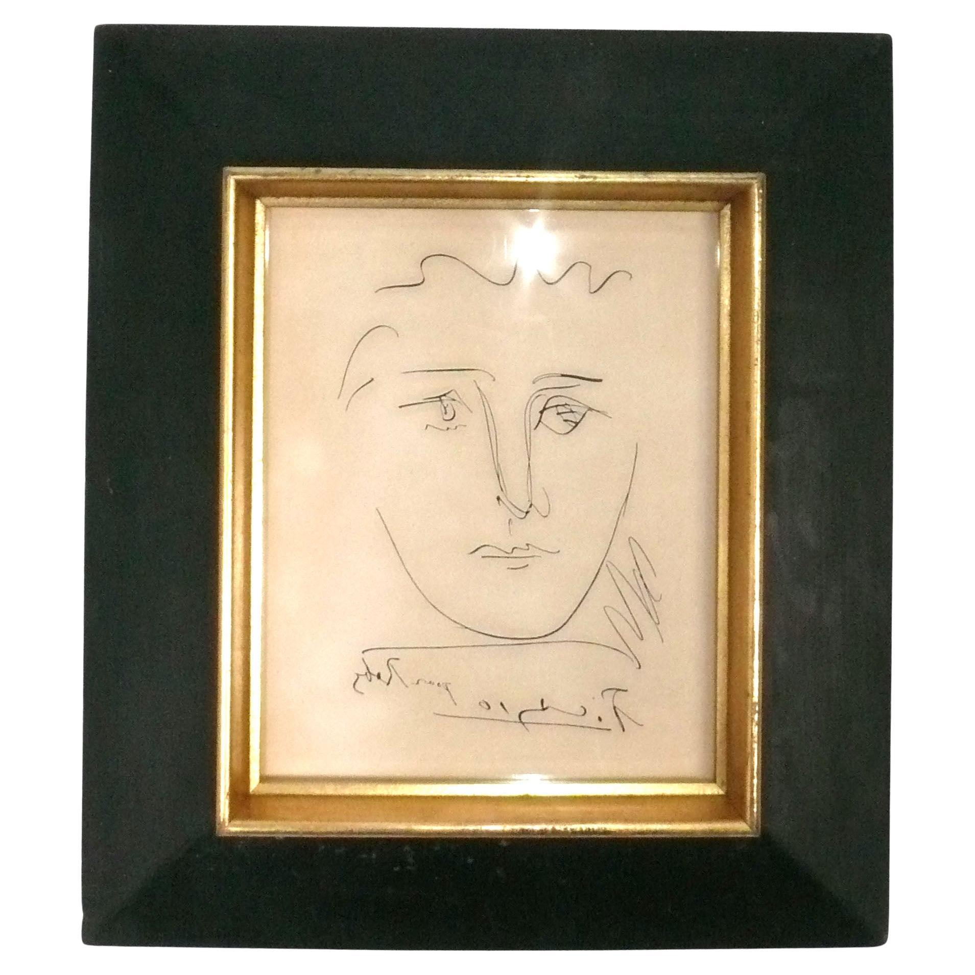 Original Pablo Picasso "Pour Robie" Etching with Certificate of Authenticity For Sale