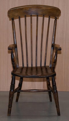 Original Paint 19th Century Thames Valley Oxford Windsor Armchair Stunning Wood