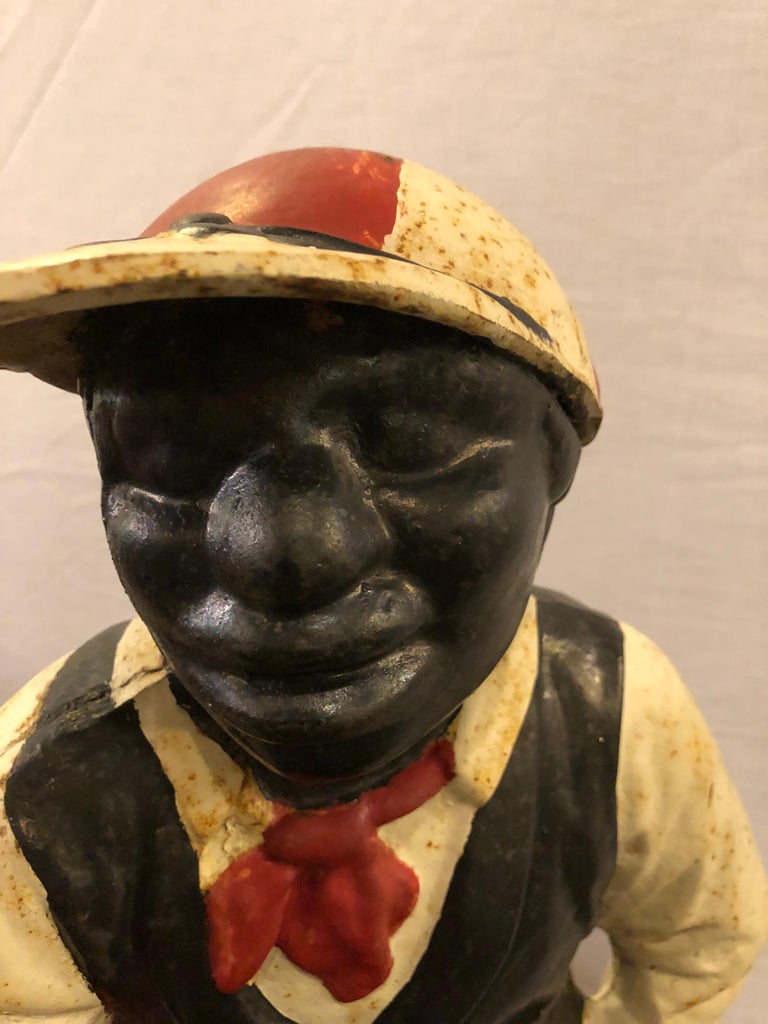Original Paint Decorated Lawn Jockey For Sale at 1stdibs