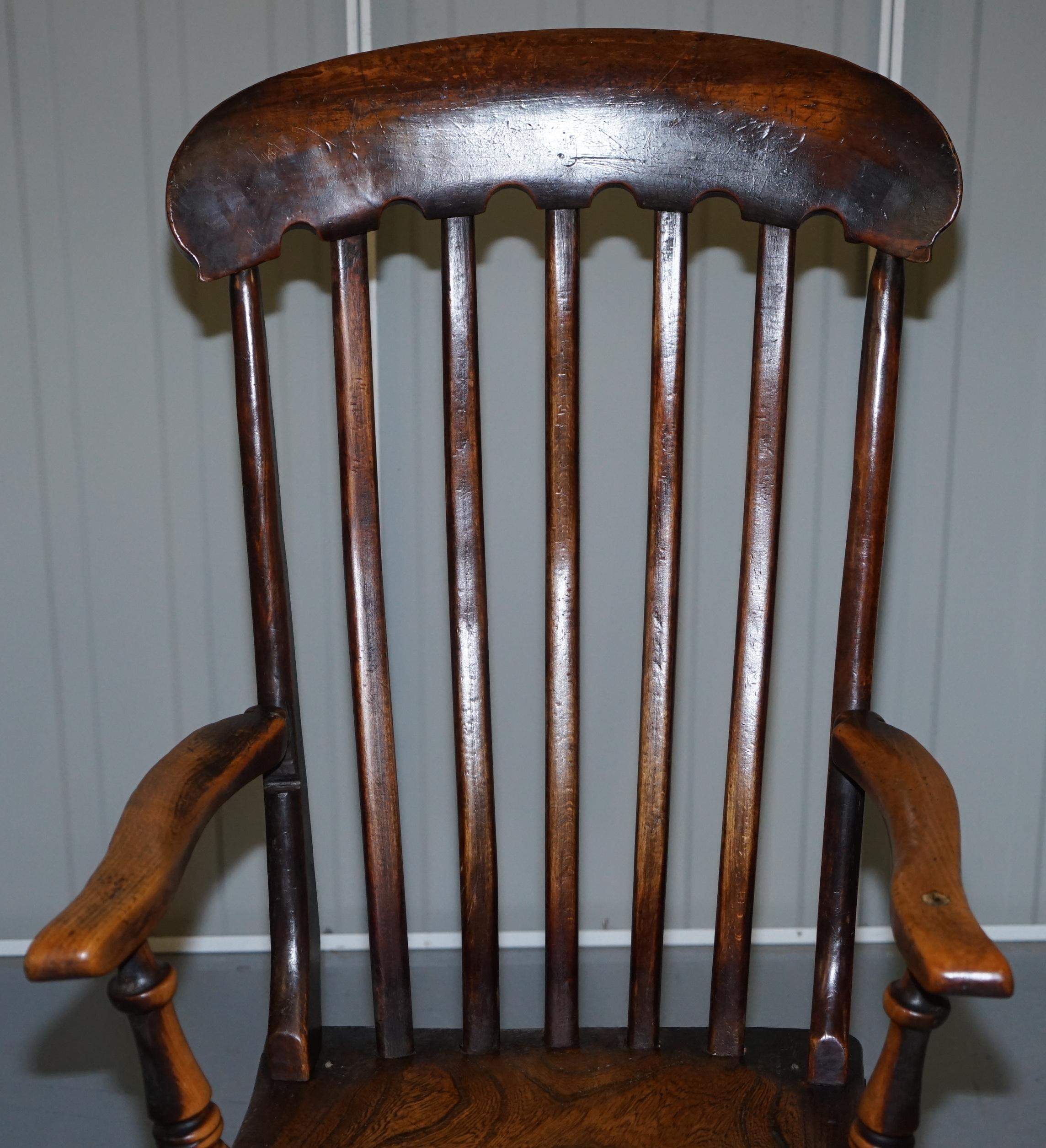 Oxford Windsor-Sessel aus Ulmenholz, 19. Jahrhundert, unberührt im Angebot 2