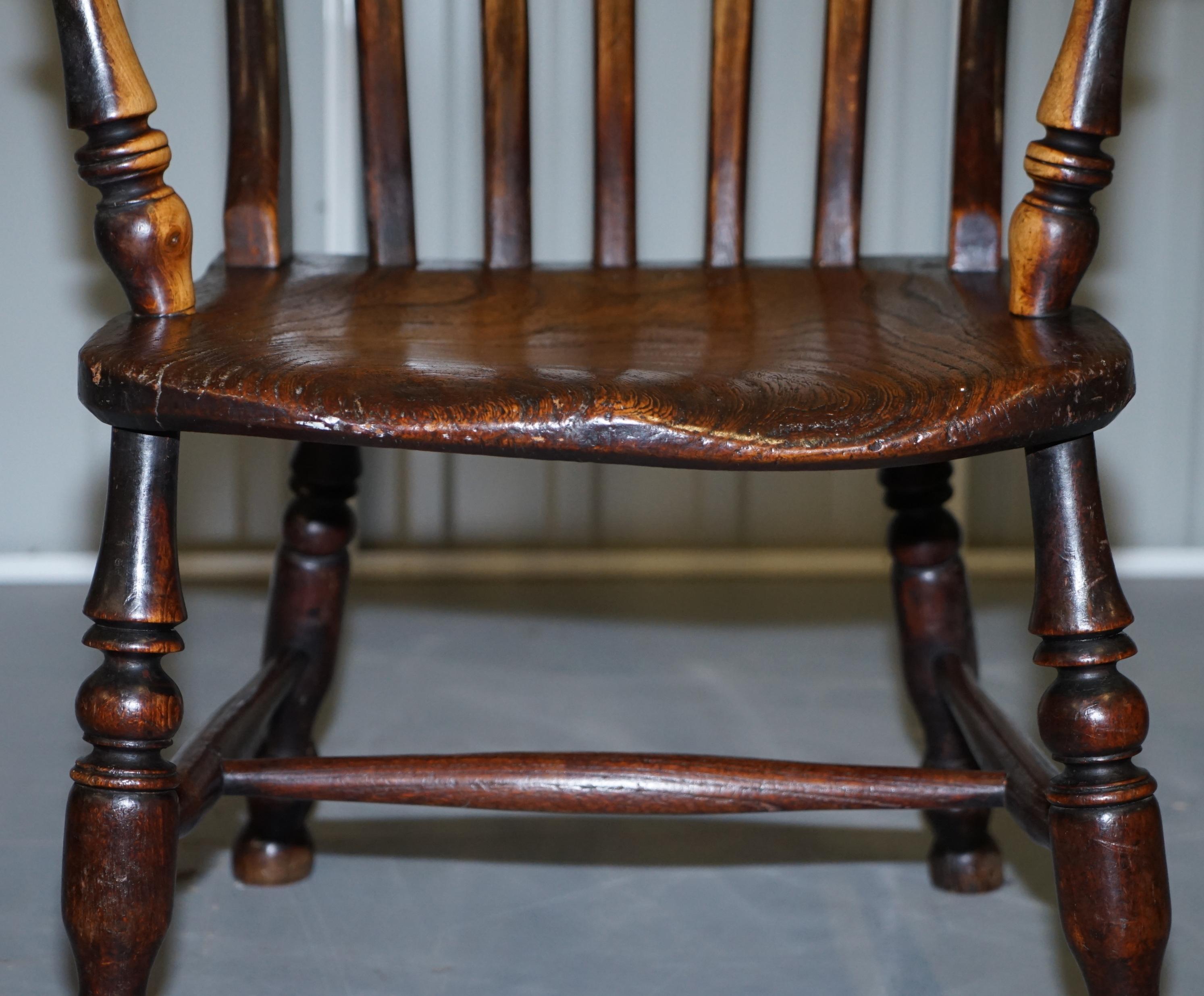 Oxford Windsor-Sessel aus Ulmenholz, 19. Jahrhundert, unberührt im Angebot 4