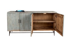 Original Paint Patina Reeded Server