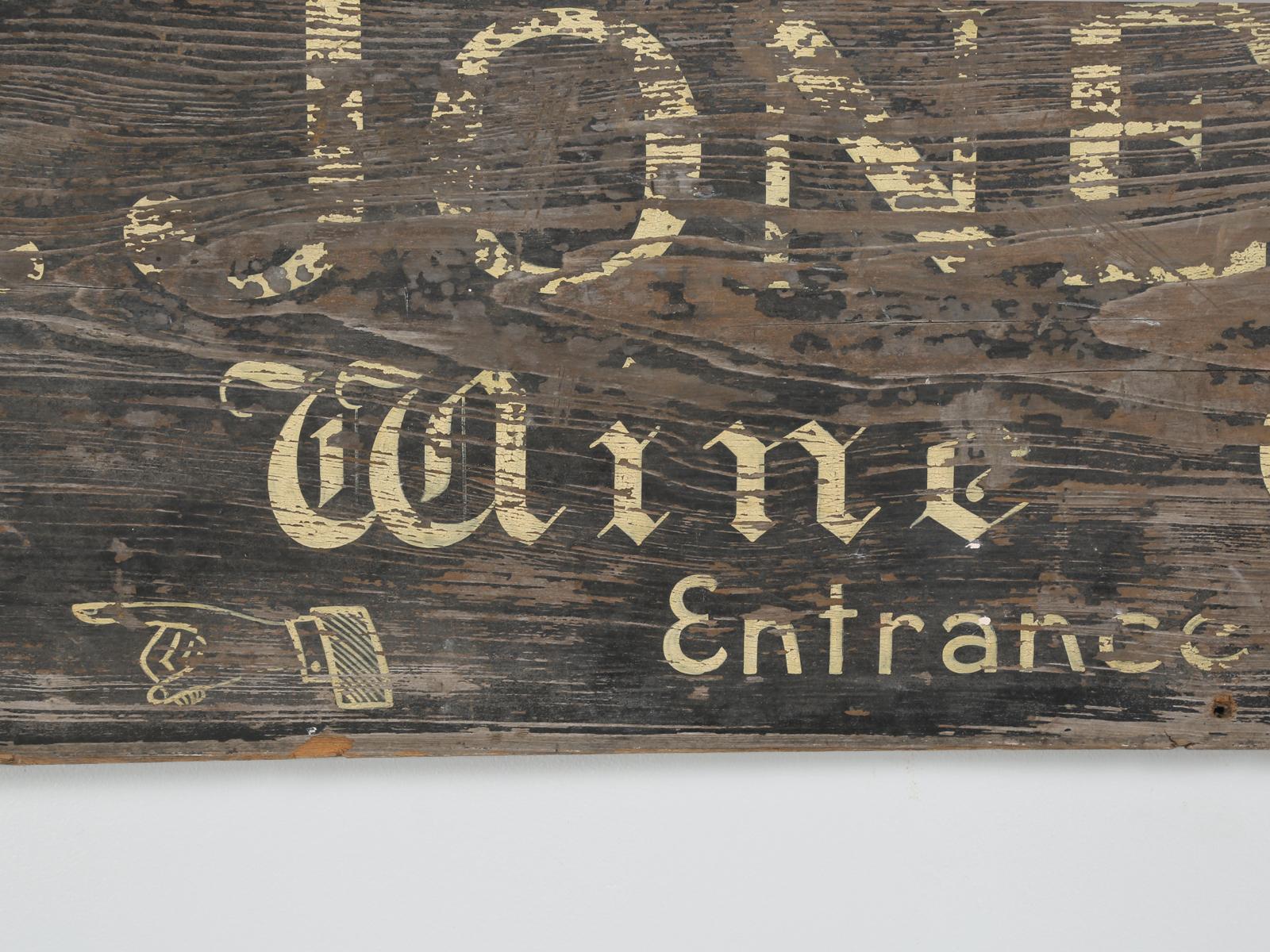 Wood Original Paint Wine Cellar Sign English S.H. Jones Opened 1848 Still in Business