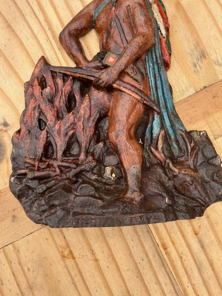 Adirondack Original painted 19 century Indian cast-iron Doorstop