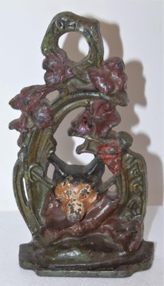 Original Painted 19th Century Fox Door Stop