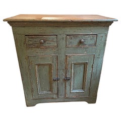 Original Painted 2 Door, 2 Drawer Cupboard