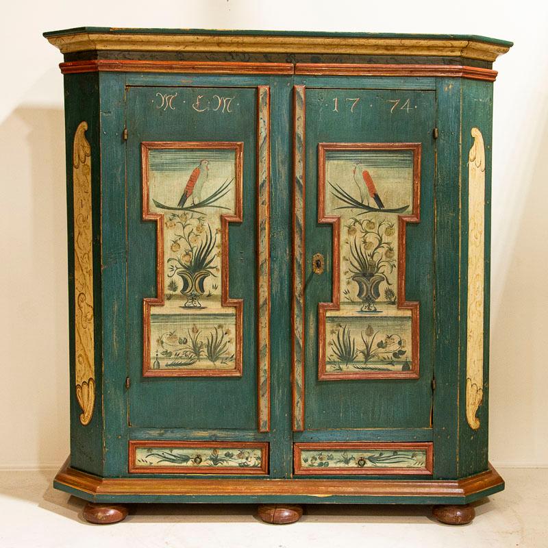 painted antique armoire