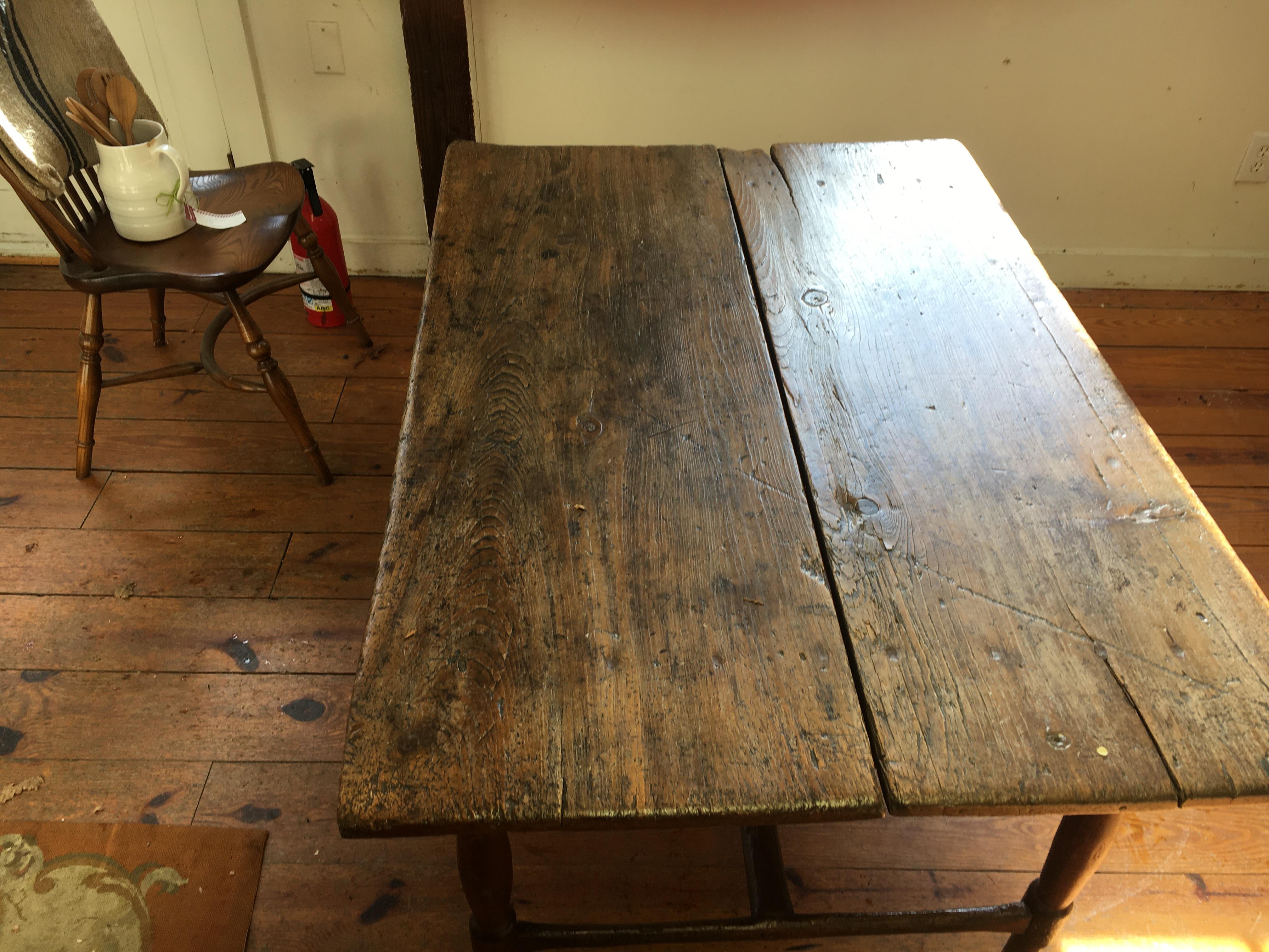 Canadian Original Painted Base Table with Two Board Top