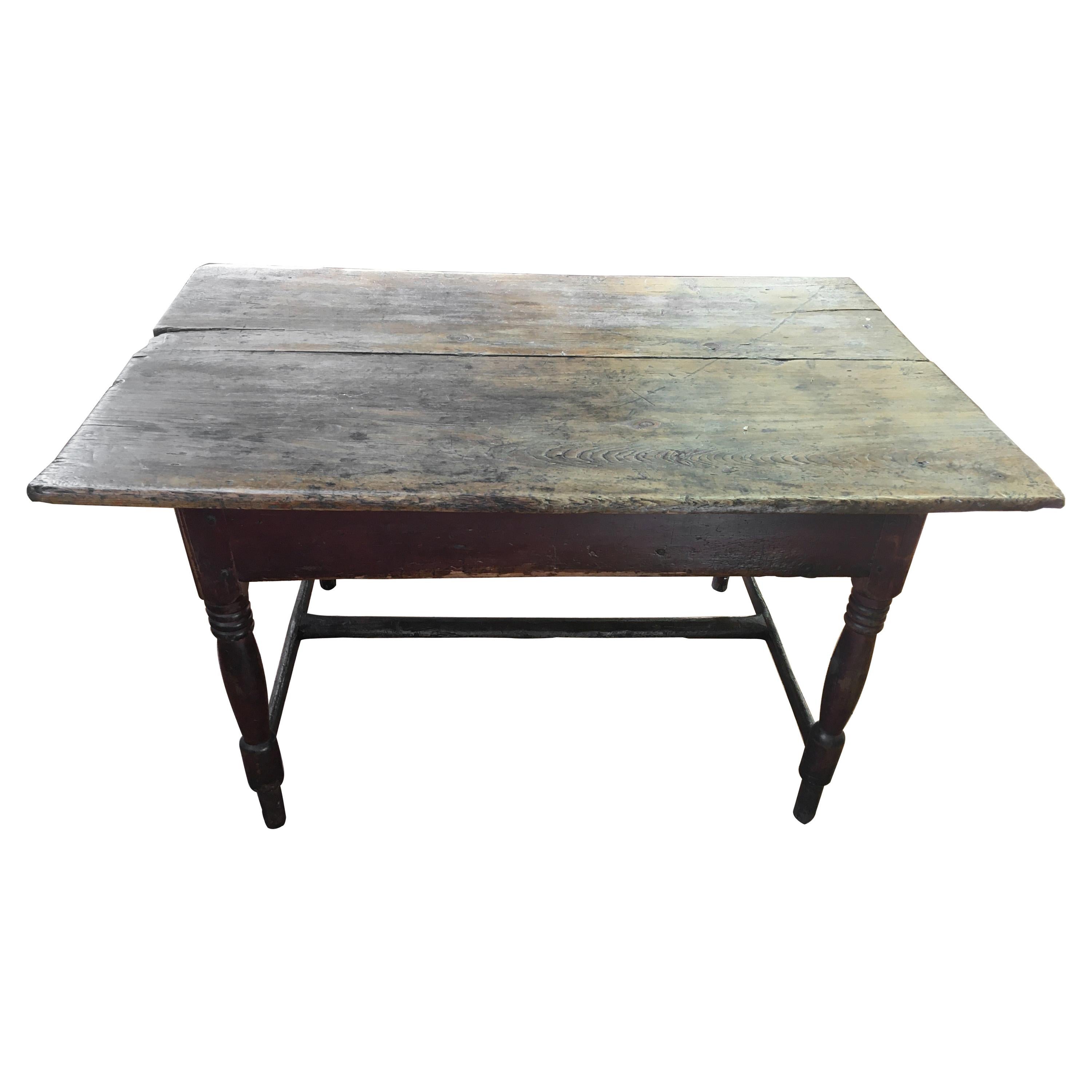 Original Painted Base Table with Two Board Top