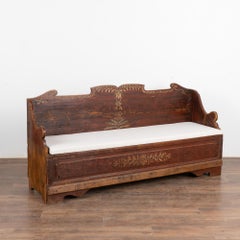 Original Painted Bench with Storage, Sweden circa 1820-40