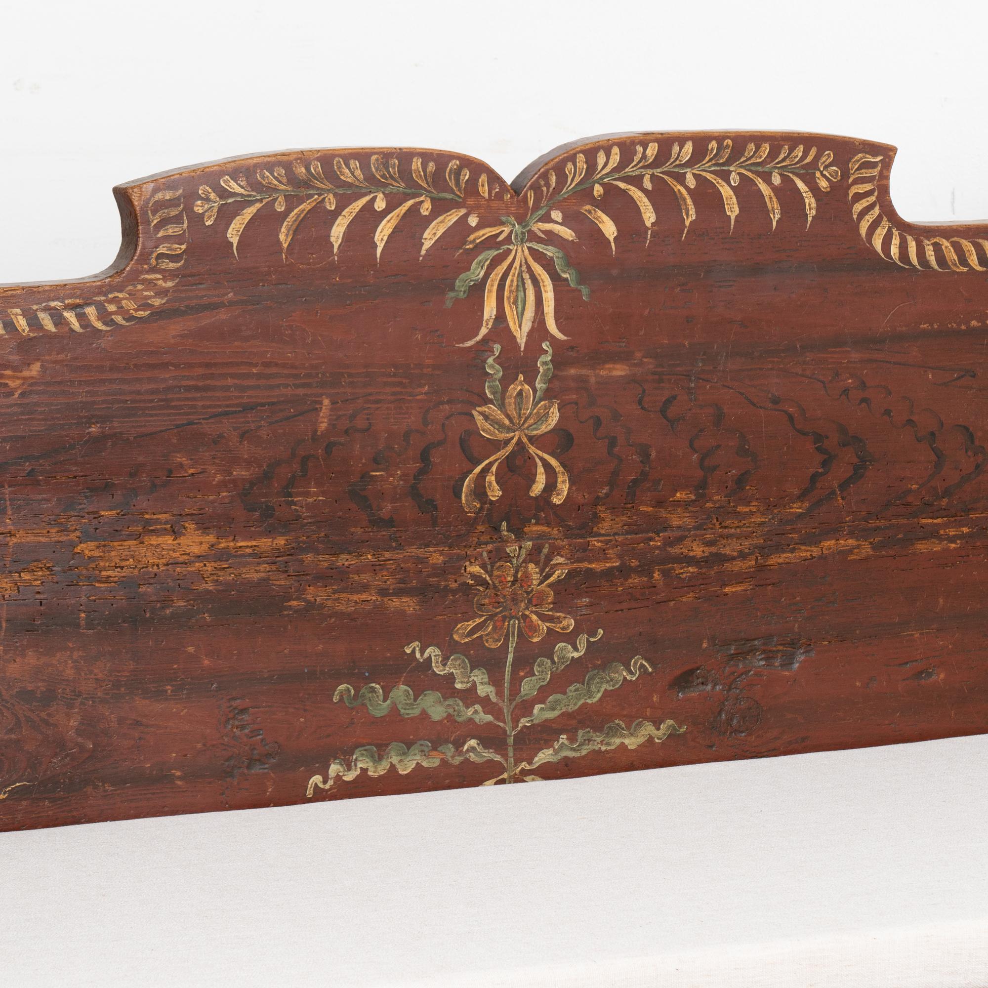 Banco original pintado con almacenaje, Suecia circa 1820-40 Sueco en venta