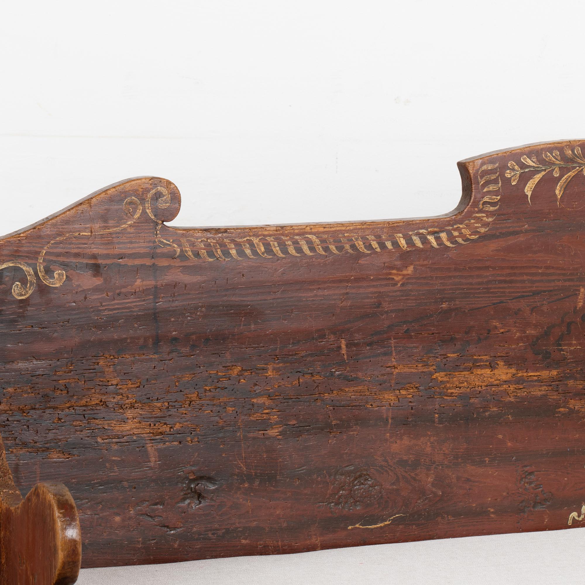 Banco original pintado con almacenaje, Suecia circa 1820-40 en venta 1