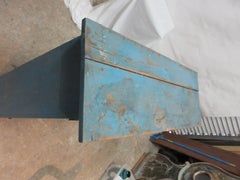 Original Painted Blue Hanging Cupboard