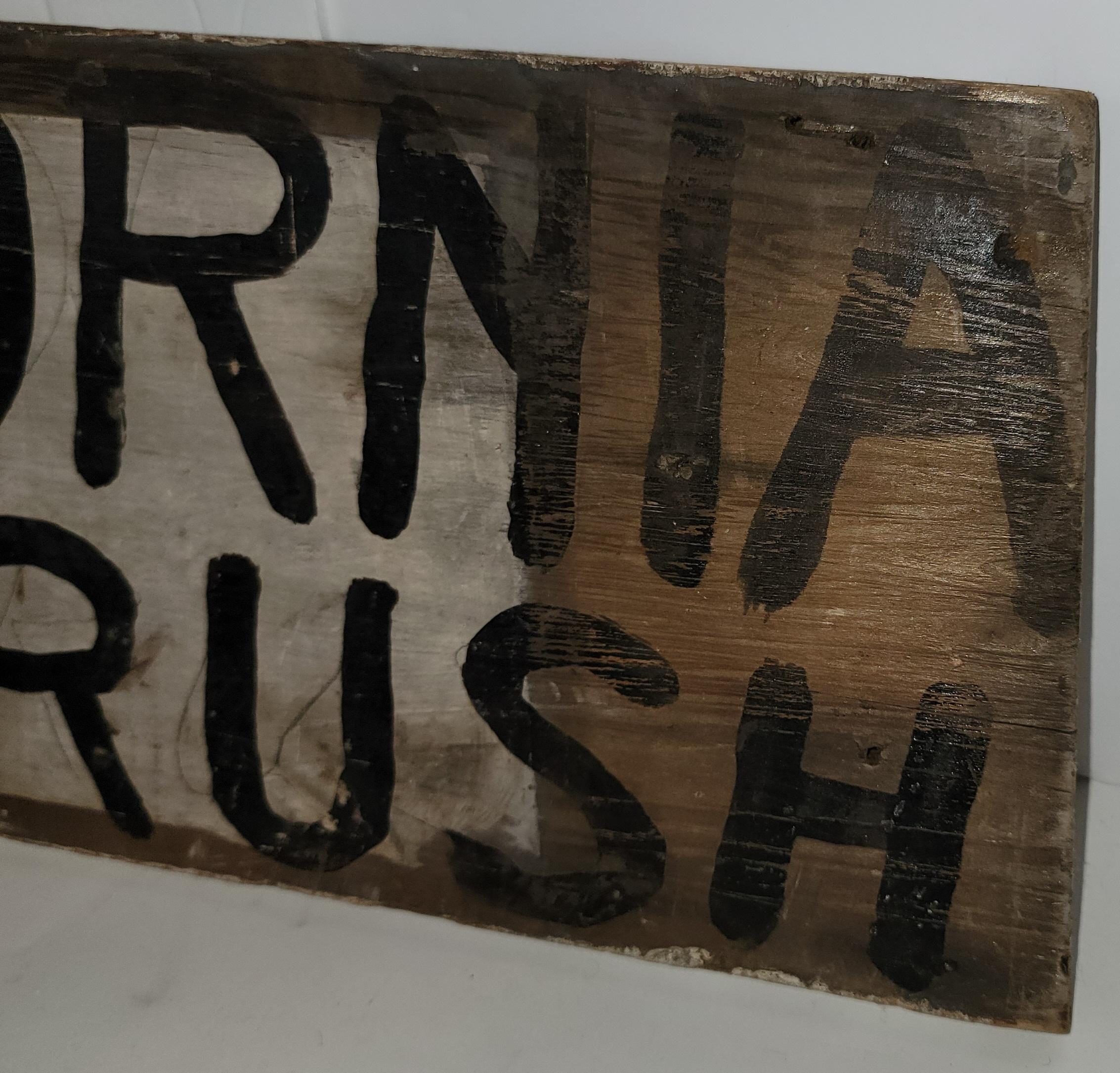 Vintage Original Painted California Gold Rush Sign In Good Condition For Sale In Los Angeles, CA