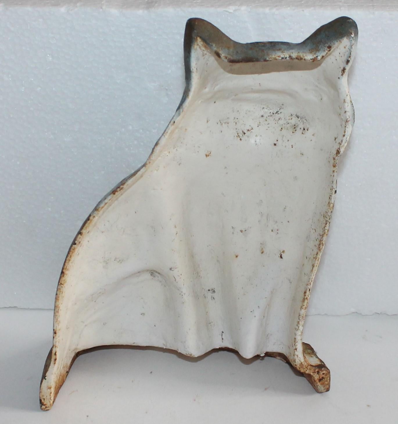 American Original Painted Cast Iron Cat Door Stop