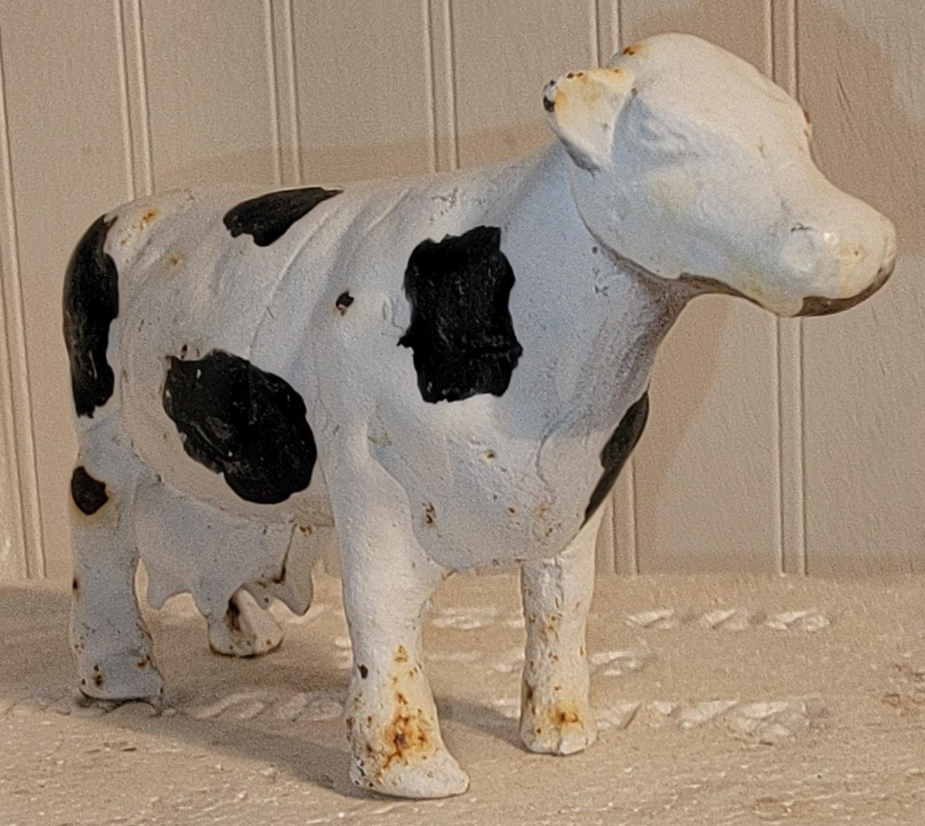 Americano Mucca originale in ghisa dipinta in vendita