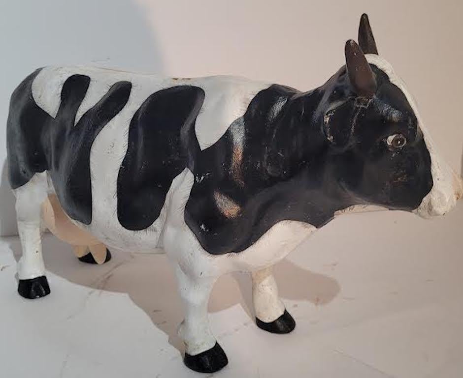 Original Painted Cast Iron Cow 1