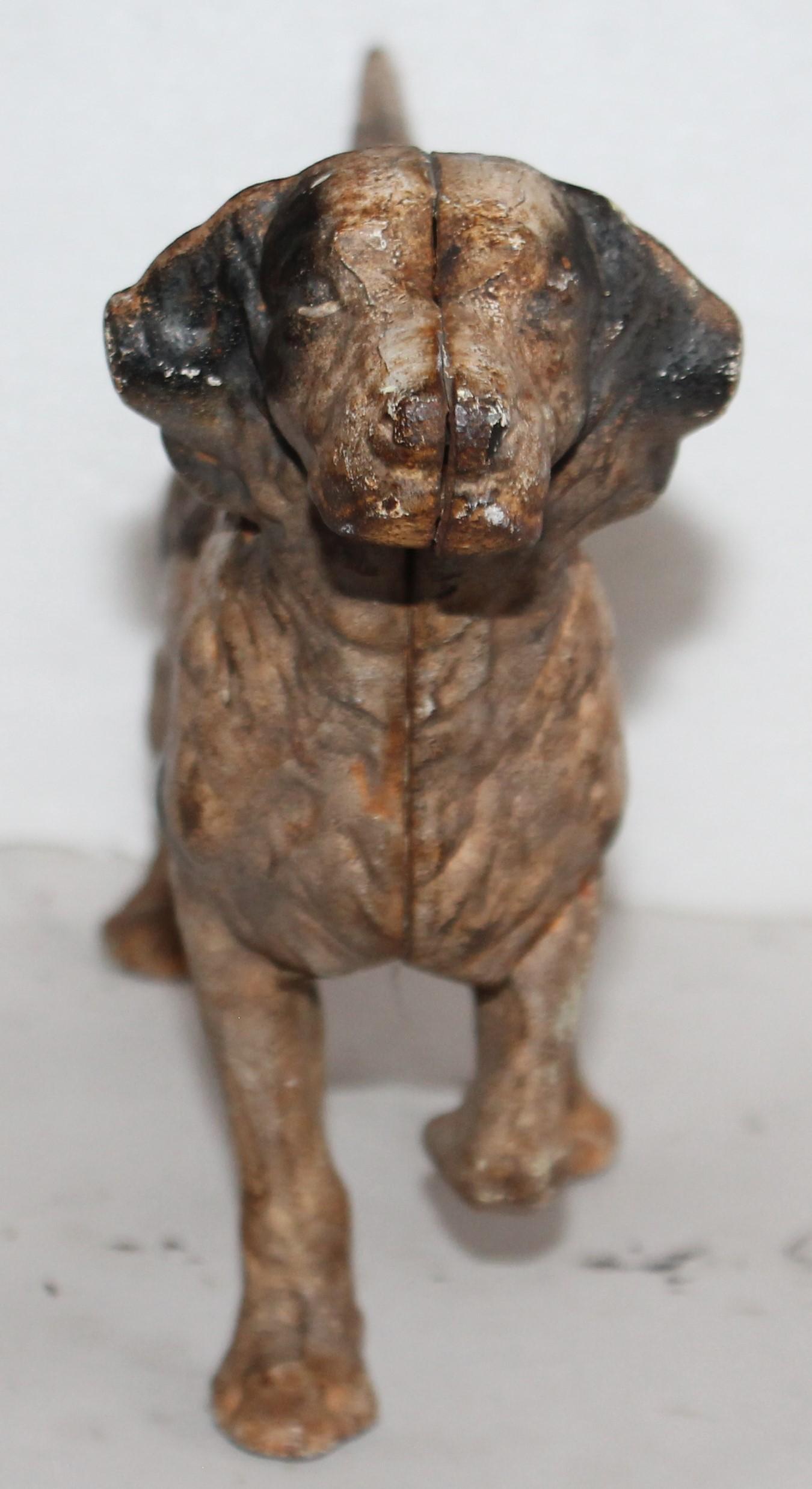 Hand-Painted Original Painted Cast Iron Dog Door Stop