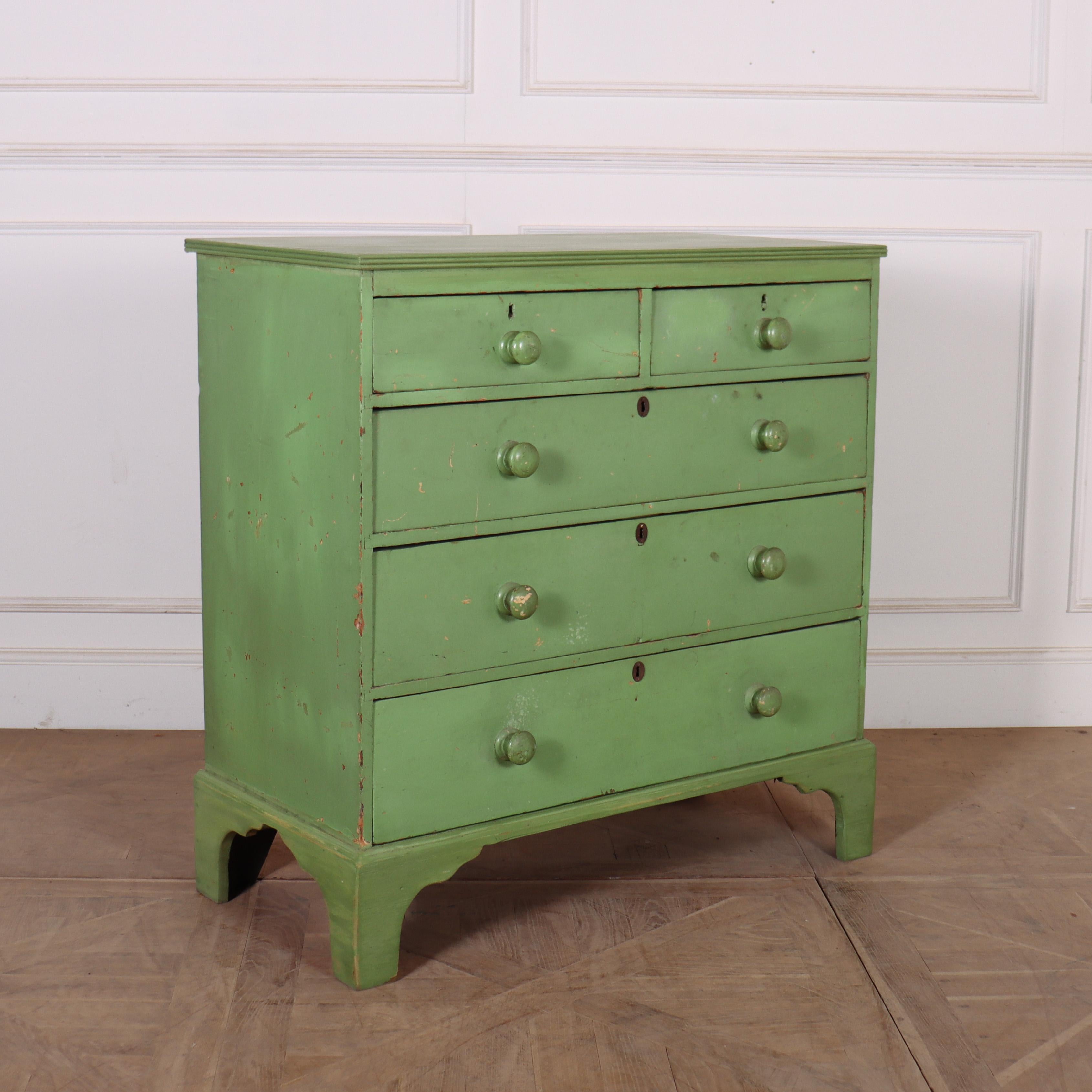 19th Century Original Painted Chest of Drawers For Sale