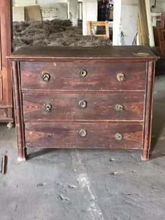 Original Painted Chest of Drawers from Hungary