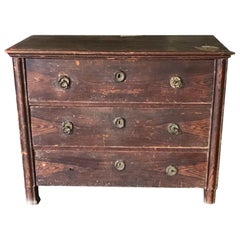Original Painted Chest of Drawers from Hungary