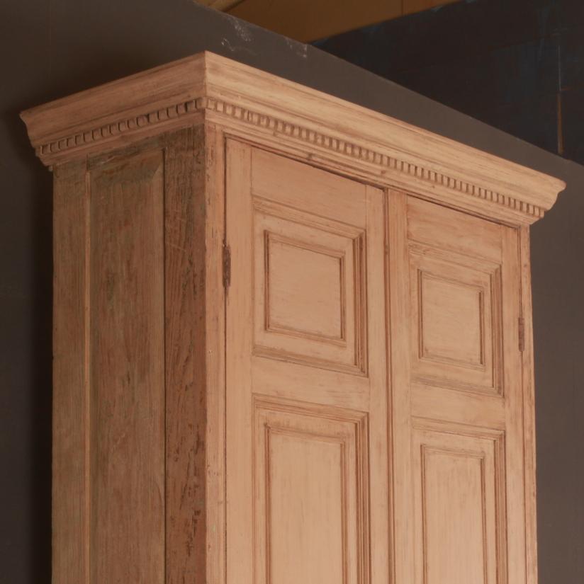 George III Original Painted English Linen Cupboard
