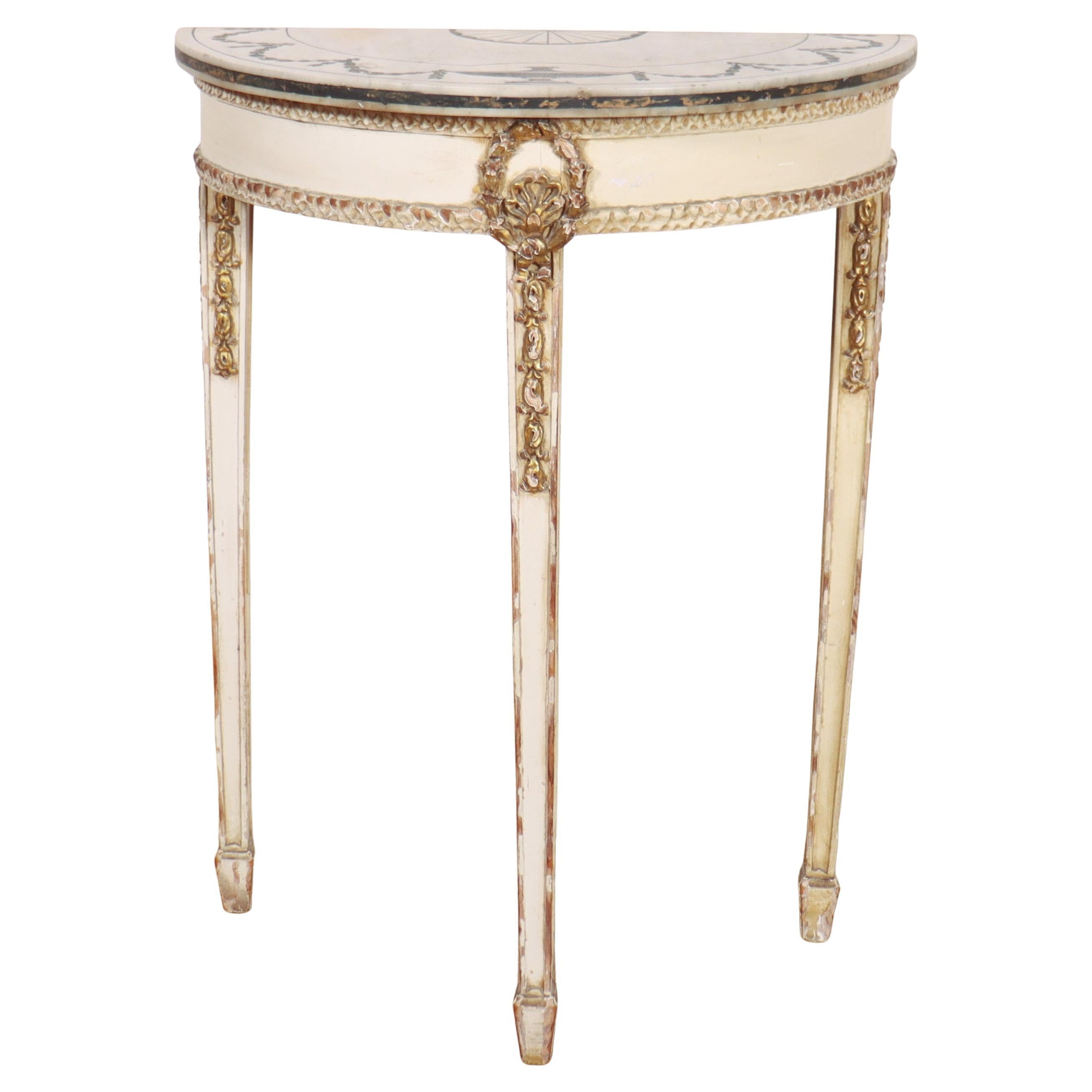 Original Painted French Console Table For Sale