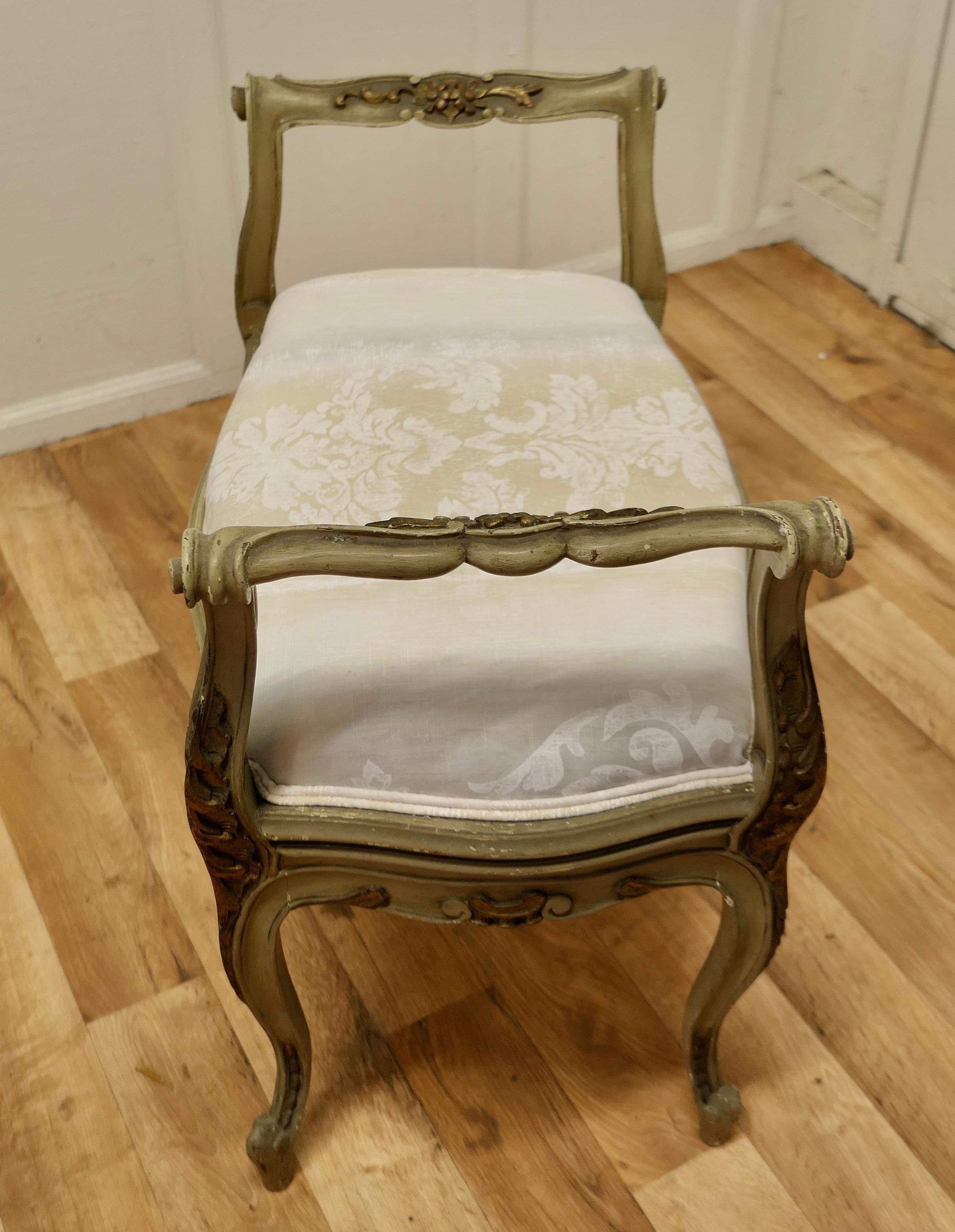 Original Painted French Louis Philippe Boudoir Window Seat For Sale 2