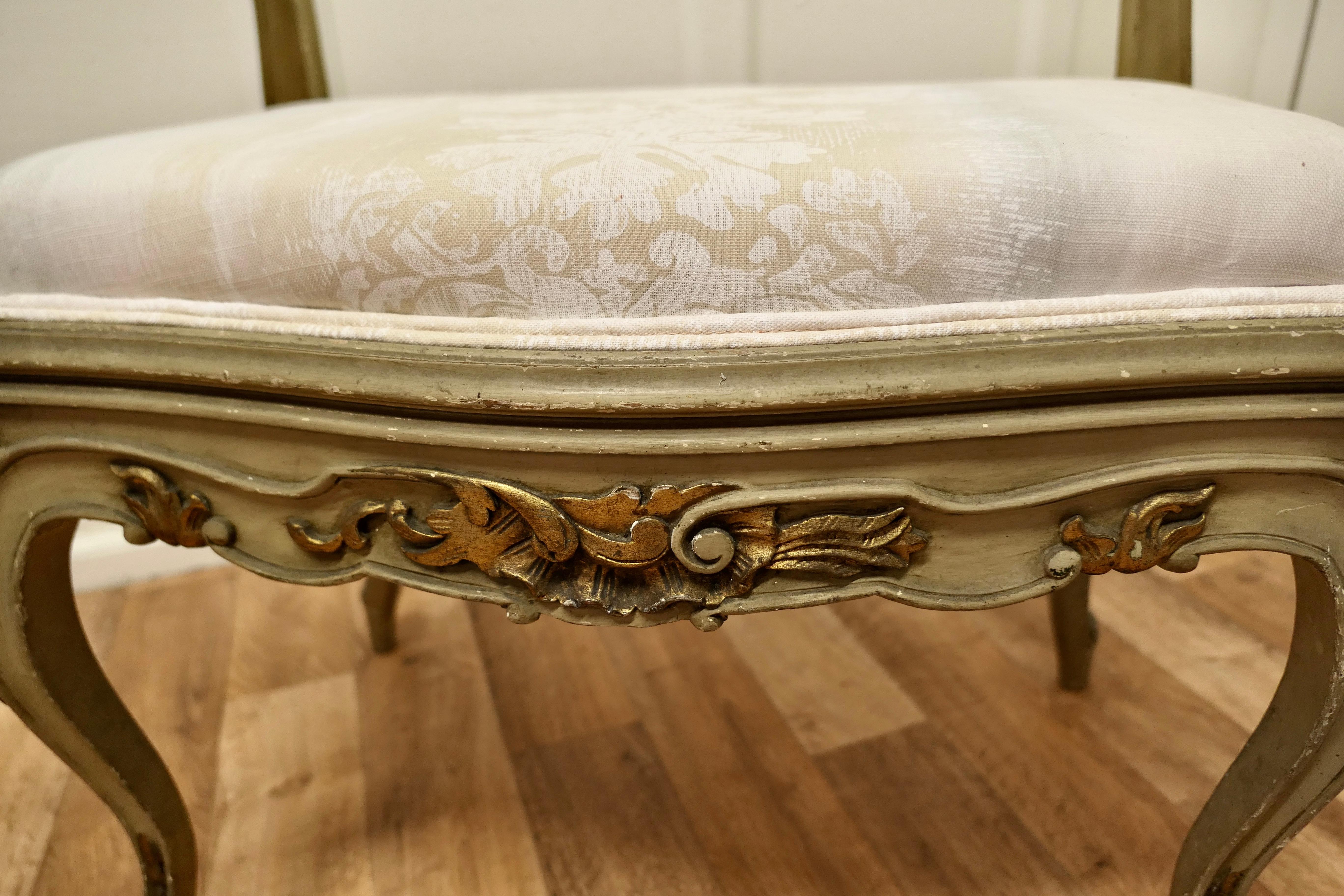 Original Painted French Louis Philippe Boudoir Window Seat For Sale 4