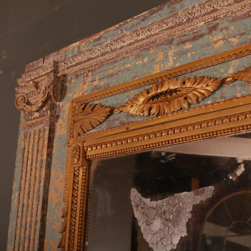 Original Painted French Mirror For Sale 1